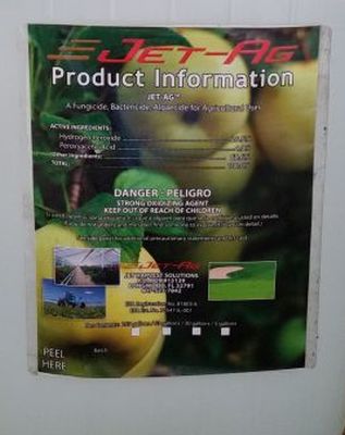 Jet-Ag, Jet Harvest,, Peroxyacetic Acid Agricultural Sanitizer